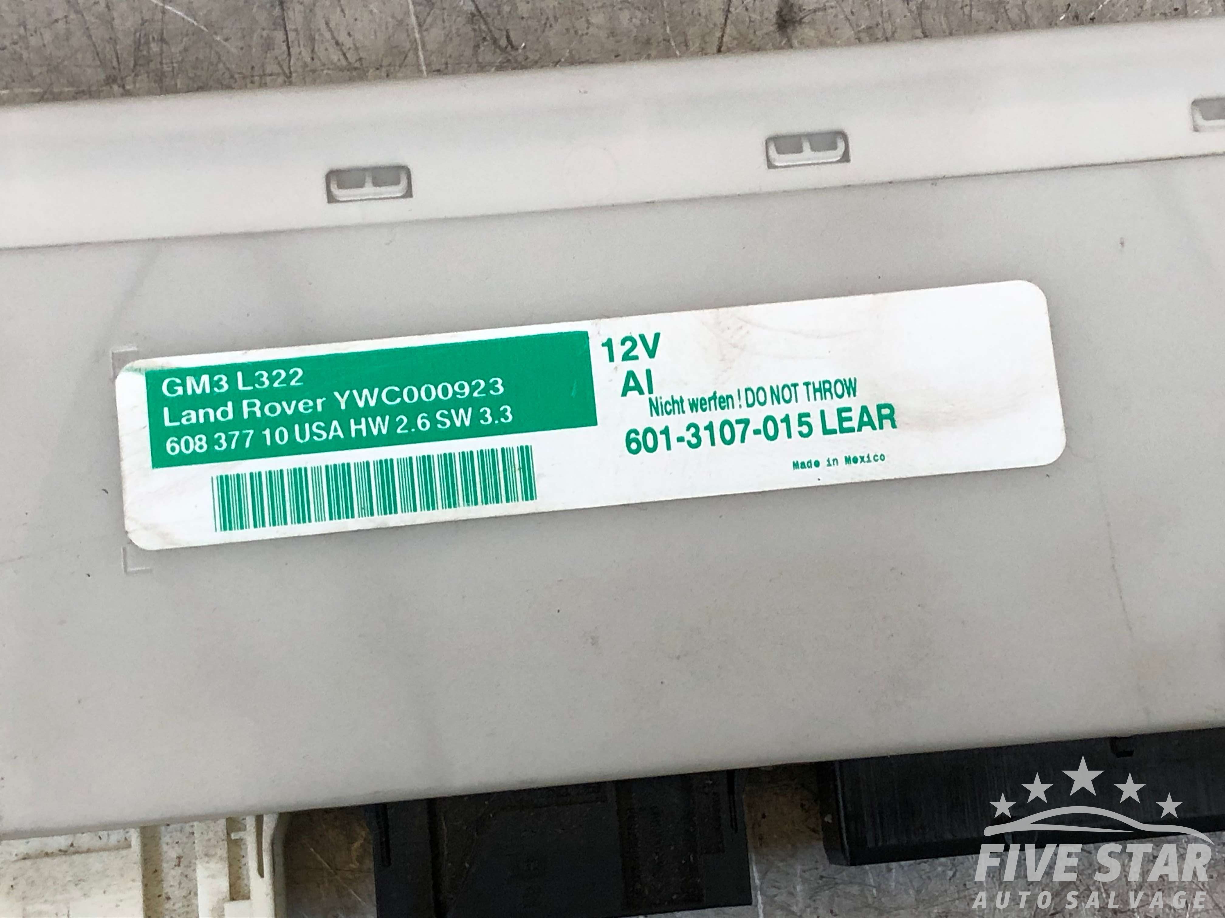 LAND ROVER RANGE Rover Central Body Control Module 3.0 D 4x4 Diesel ...